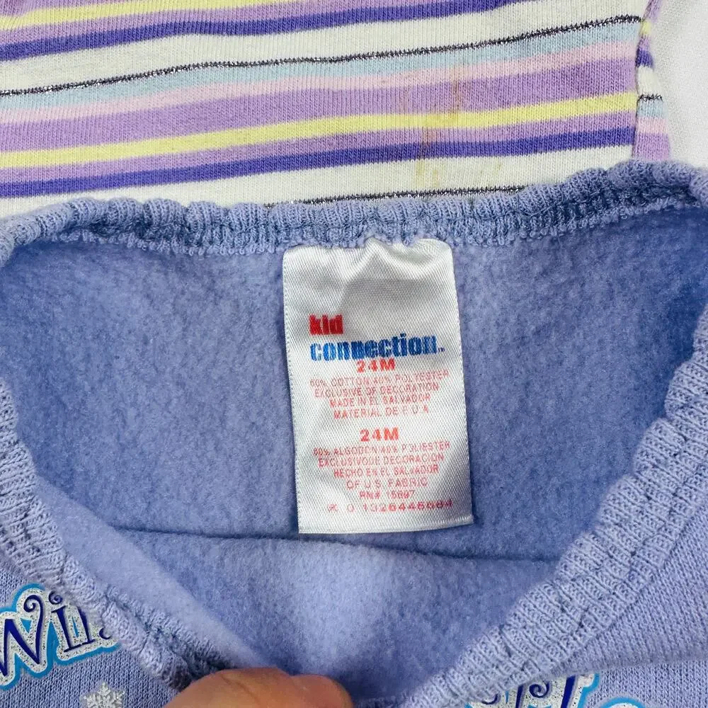 Vintage 1990s Kid Connection Winter Wonderland Sweater & Long Sleeve Top Bundle